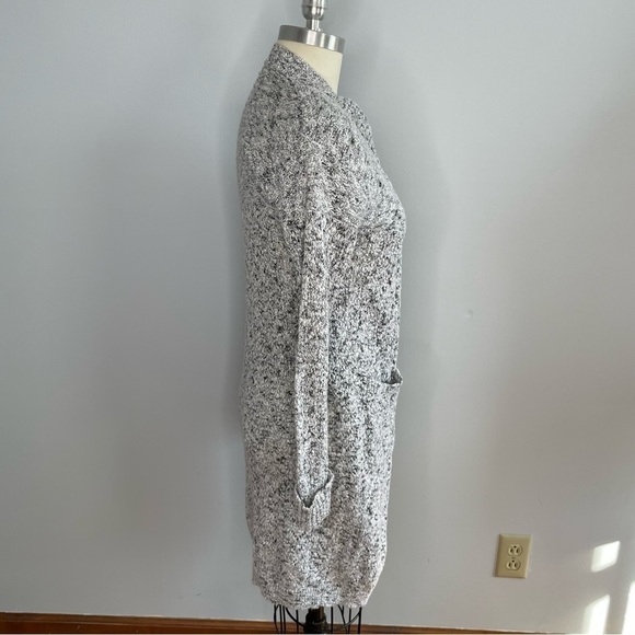 Two by Vince Camuto Lomg Open Cardigan Duster- Black and White Mixed- Size XS - Picture 5 of 6